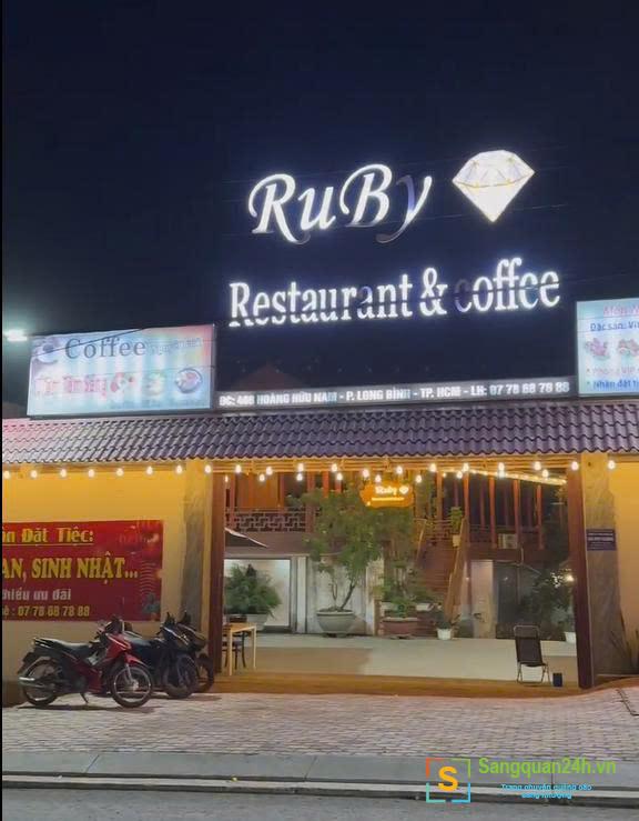 SANG NHƯỢNG NHÀ HÀNG HOẶC CHIA CỔ PHẦN NHÀ HÀNG RUBY 